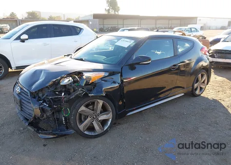 2013 Hyundai Veloster Turbo W/Black из США, поврежденный, VIN KMHTC6AE3DU174060